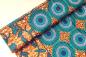 Preview: TURQUOISE CIRCLE JUNGLE Waxprint Stoff